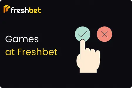 Freshbet platform game selection screen showing choice between approved and declined options