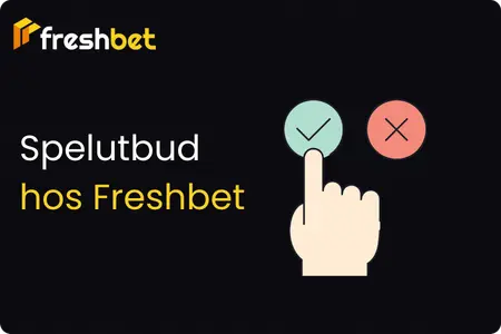 Freshbet plattformsspelsskärm som visar valet mellan godkända och avvisade alternativ